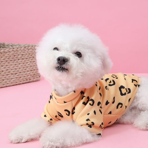 leopard print dog puppy sweater top - Picture 6 of 6